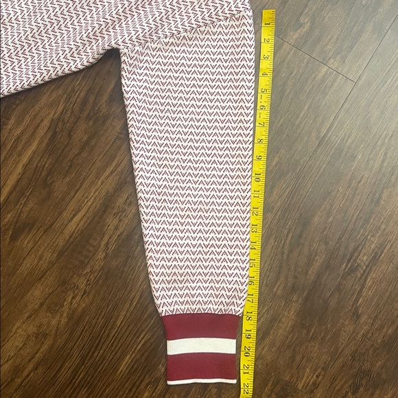 NWT Varley Red & White Walter Knit Gold double Zip Jacket Large - Picture 13 of 16